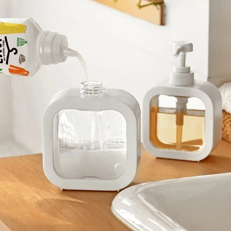 300/500ml Bathroom Soap Dispenser Empty Pump Bottle Refillable Shampoo Shower Gel Portable Travel Soap Dispenser