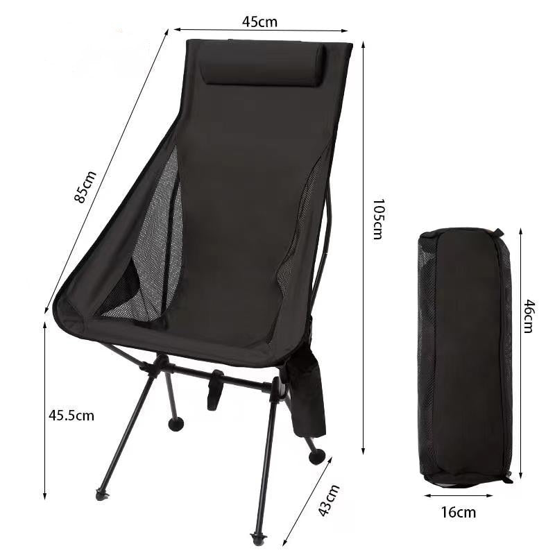 Folding Moon Chairs Outdoor Ultralight Aluminum Alloy Fishing Picnic BBQ Chairs Portable Beach Camping Fishing Leisure Chair