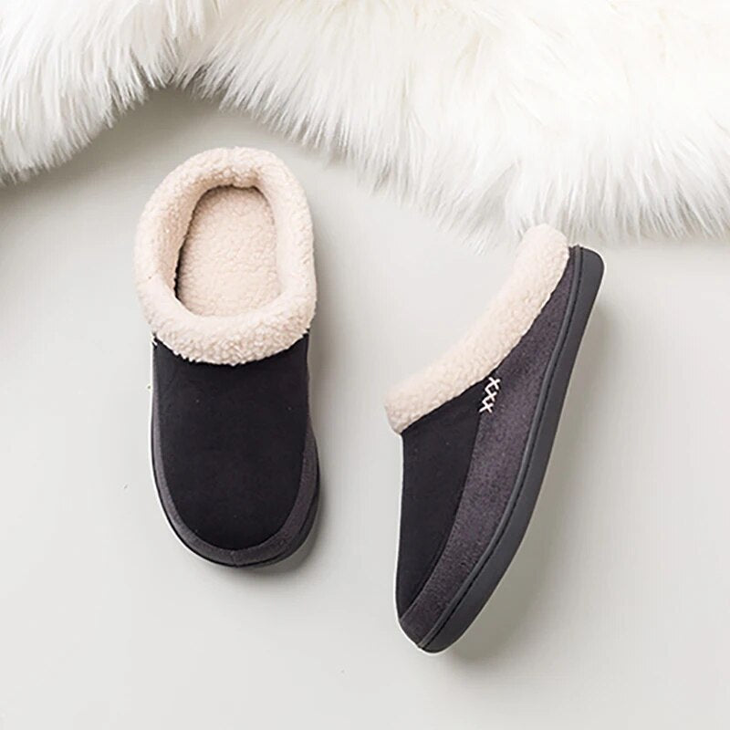 Winter Men Cotton Slippers Bathroom Plush Shoes Male Warm Australia Style Male Home Soft Slippers Indoor Man Solid Adult Pantufa