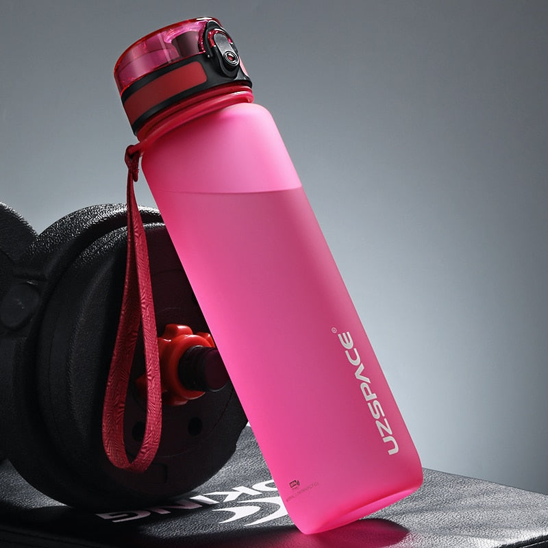 New 500/800/1000ml Sports Water Bottle BPA Free Portable Leak-proof Shaker bottle Plastic Drinkware Tour Gym Free Shipping items