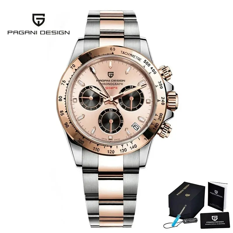 Gold 1644 PAGANI DESIGN 2024 New Men's Watches Top Brand Luxury Mens Quartz Wrist Watch Men Watch Men Chronograph Waterproof