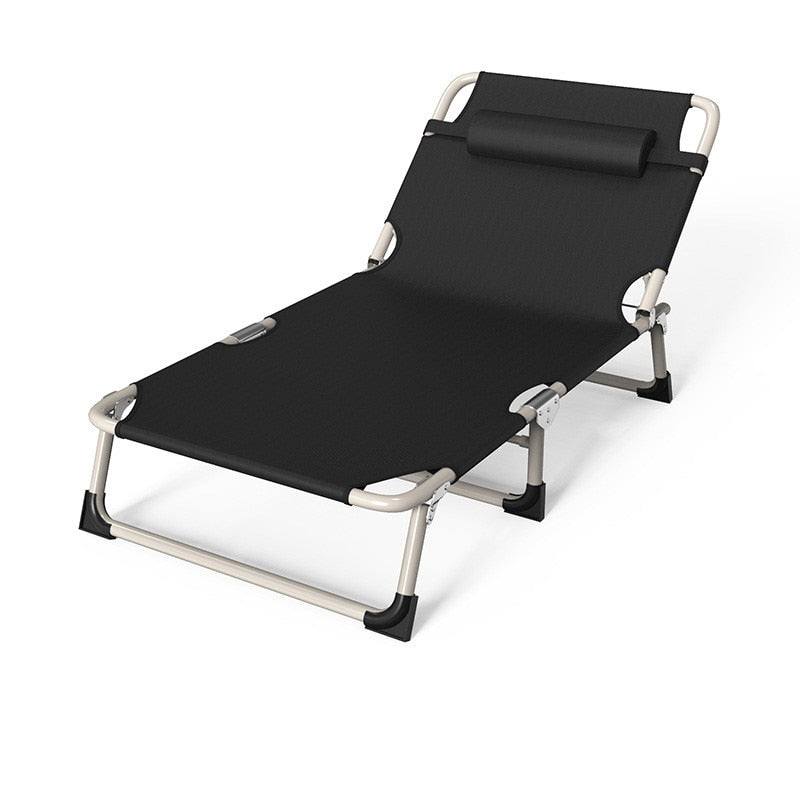 Folding Bed Single Bed Office Home Simple Lunch Break Bed Outdoor Marching Bed Multifunctional Reclining Chair Beach Chair