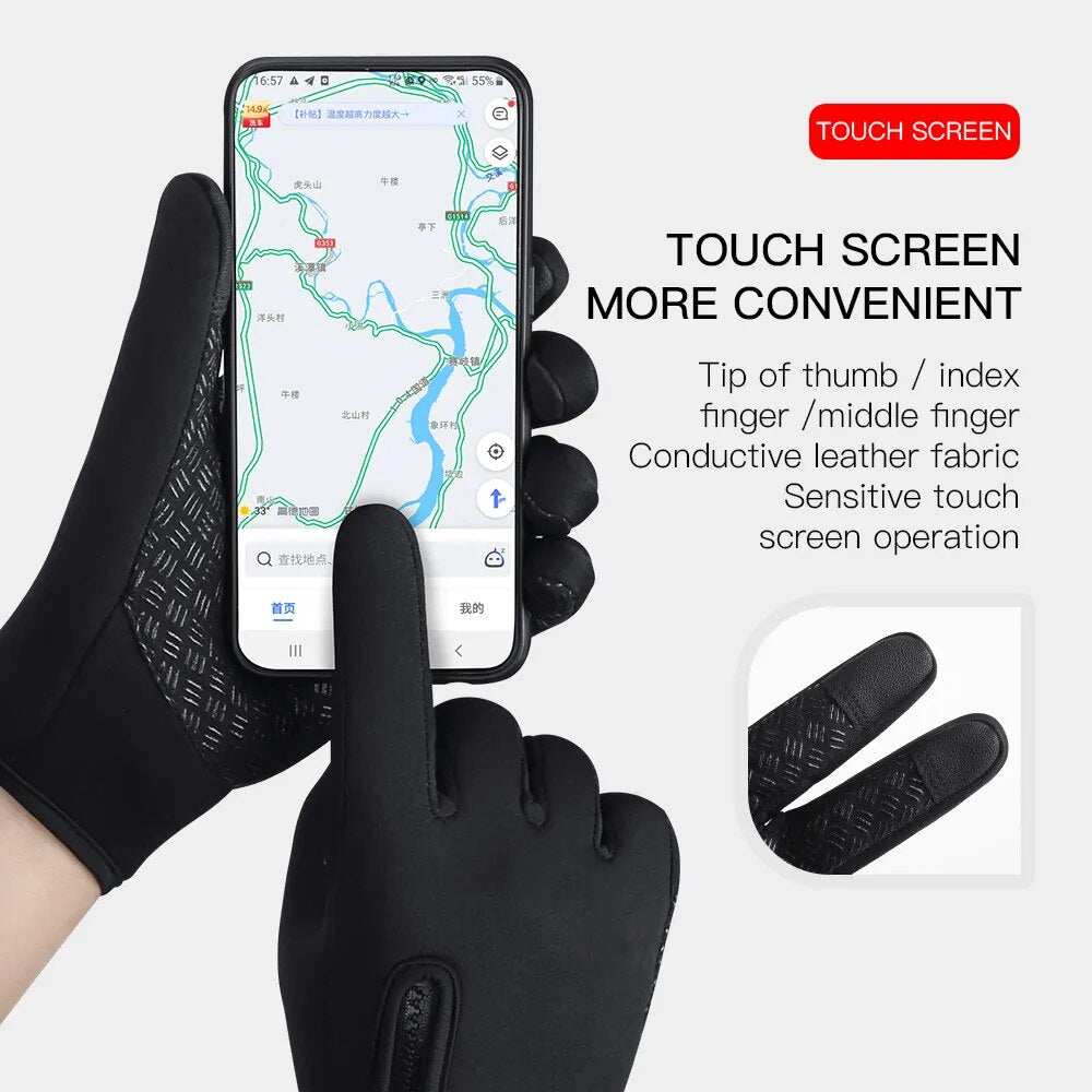 Thermal Winter Gloves For Men Women Touchscreen Warm Outdoor Cycling Driving Motorcycle Gloves Windproof Non-Slip Womens Gloves