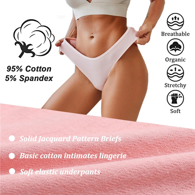 Women Cotton Panties Women Sexy Low Rise Briefs Female Solid Color Breathbale Underwear Jacquard Design Pattern Soft Lingerie