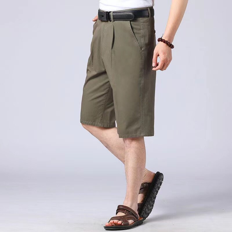 MRMT 2023 Brand Men&#39;s Shorts Middle-Aged And Elderly Cotton Seven-Point Pants Men Shorts High Waist Deep Loose Comfort Shorts