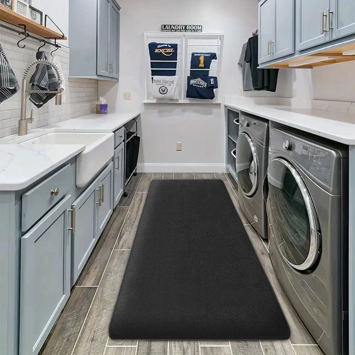 Bedroom Mat  Laundry room Rug Non-Slip Big Size Mat For Home Knitted Polyester thickened Machine Made Coral Fleece Long Strip