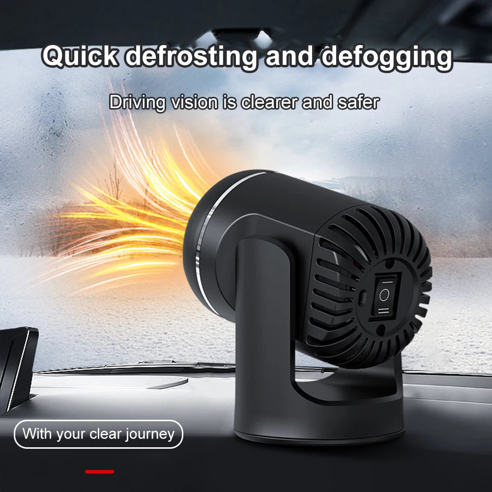 12V/24V Car Heater Fan 120/200W Fast Heating Auto Window Windshield Defogging Defrosting Heater for Truck Camping Travel Winter