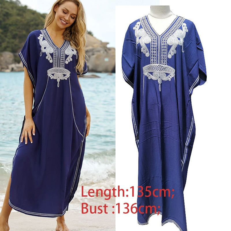 Easy Dry Beach Cover Up Robe Plage Vestido Playa Beach Pareo Swimsuit Cover Up Beachwear 2023 Bathing Suit Women Maxi Dress