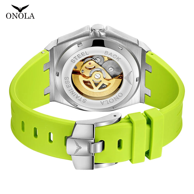 ONOLA Watch Top Brand Luxury Sports Men Wristwatch Waterproof  Automatic Mechanical Watches Relogio Masculino