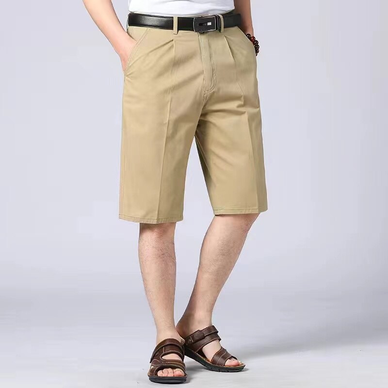 MRMT 2023 Brand Men&#39;s Shorts Middle-Aged And Elderly Cotton Seven-Point Pants Men Shorts High Waist Deep Loose Comfort Shorts