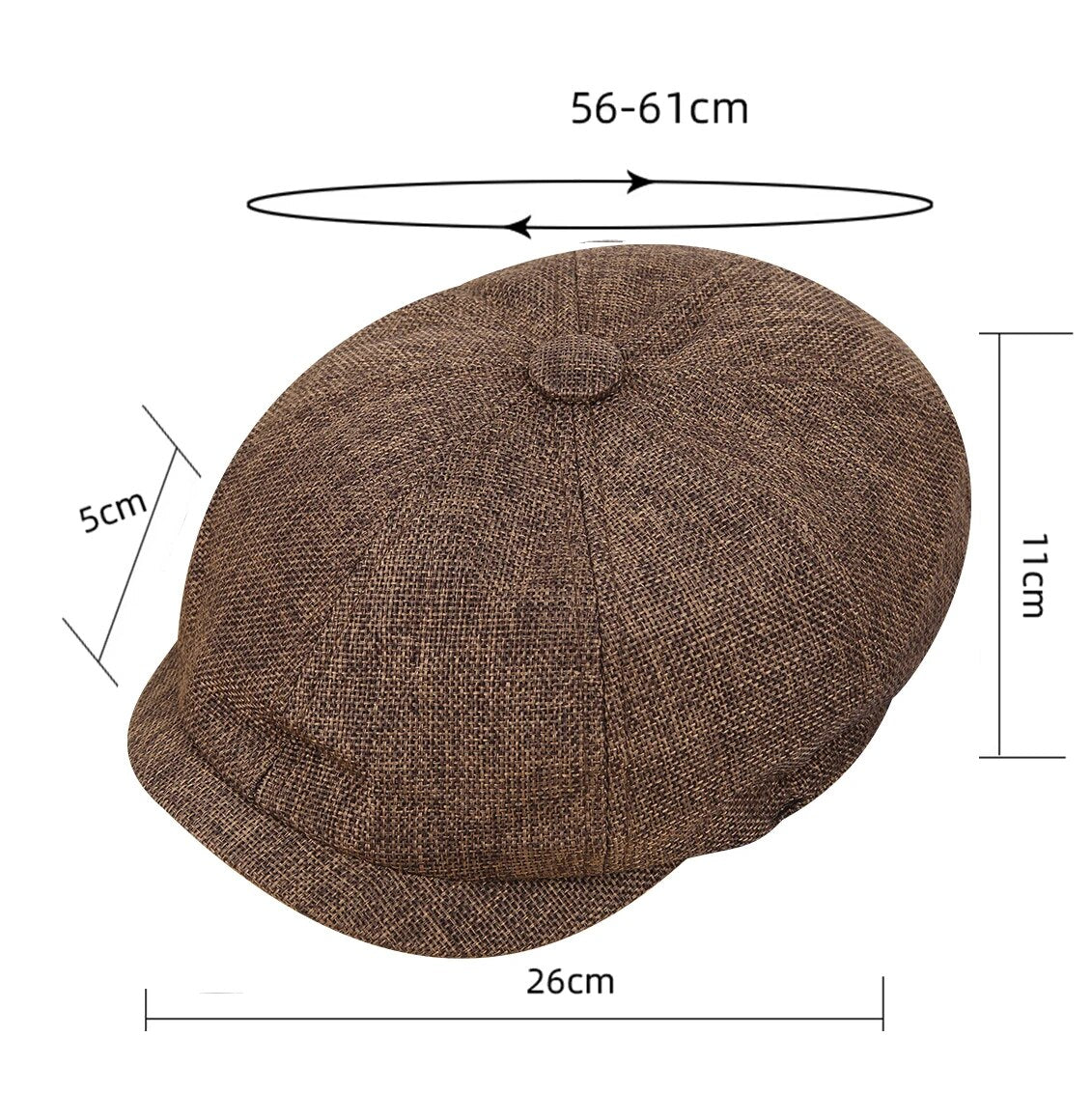 Retro Tweed Newsboy Hat Men Beret Gatsby Beret Hats Peaked Octagonal with Brim Caps Street Caps Winter Spring Hip Hop Beret Caps