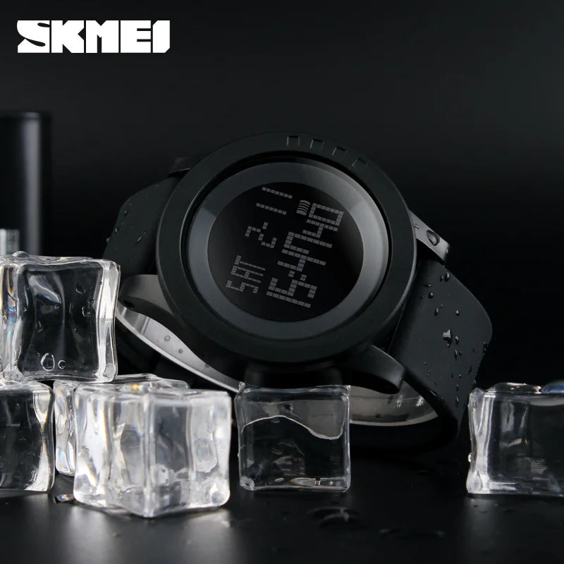 SKMEI 1142 Sport Countdown Waterproof Men Wristwatches Military LED Digital Watch Mens Electronic Clock 1257 Reloj Masculino