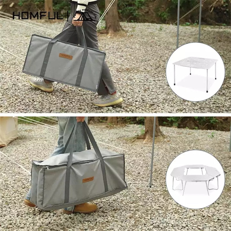 Homful New Arrival Outdoor Ultra Light Aluminum Alloy Folding Picnic Equipment Camping Folding Table