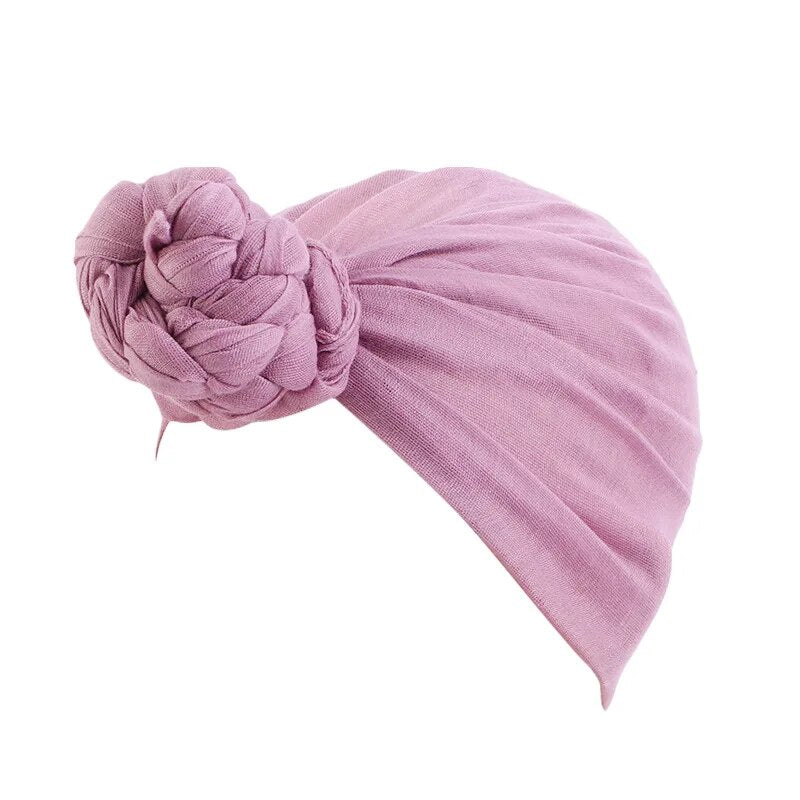 New Women Big Flower Turban Wedding Party Beanie Elegant Cap Head Wrap Long Stretch Jersey Hijab Musulman Scarf  African Turban