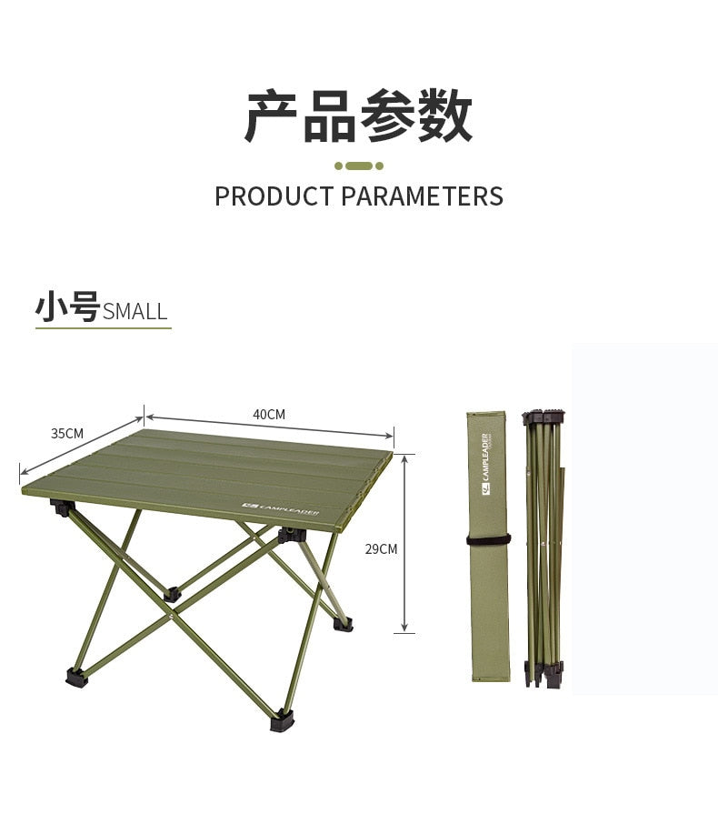 Folding Camping Table Outdoor BBQ Backpacking Aluminum Alloy Portable Durable Barbecue Desk Furniture Computer  Lightweight