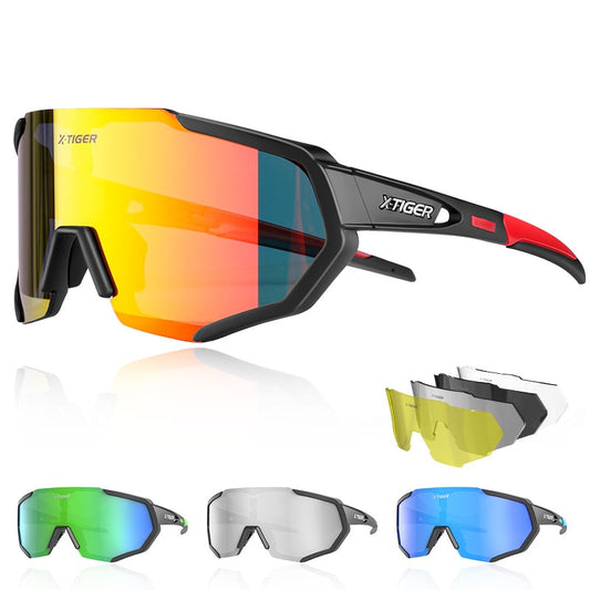 X-TIGER Polarized Lens Cycling Glasses Road Bike Cycling Eyewear Photochromic Sunglasses Sports MTB Mountain Bicycle Goggles