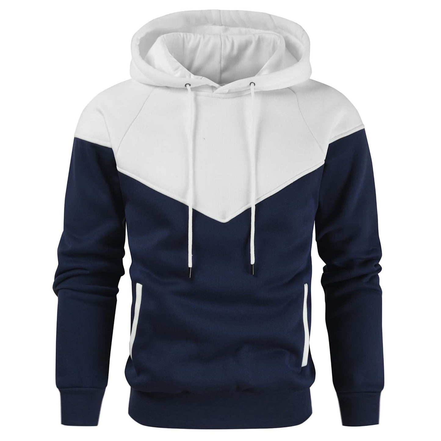 New Fleece Patchwork Hoodies Men Fashion Hooded Sweatshirts Male Autumn Winter Streetwear Casual Hip Hop Pullover Men&#39;s Coats