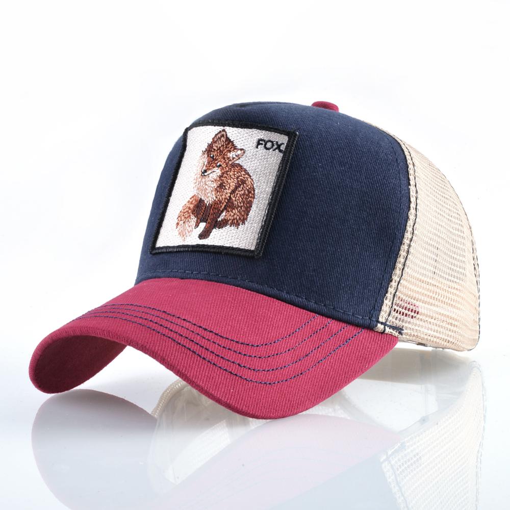 Fashion Animals Embroidery Baseball Caps Men Women Snapback Hip Hop Hat Summer Breathable Mesh Sun Gorras Unisex Streetwear Bone