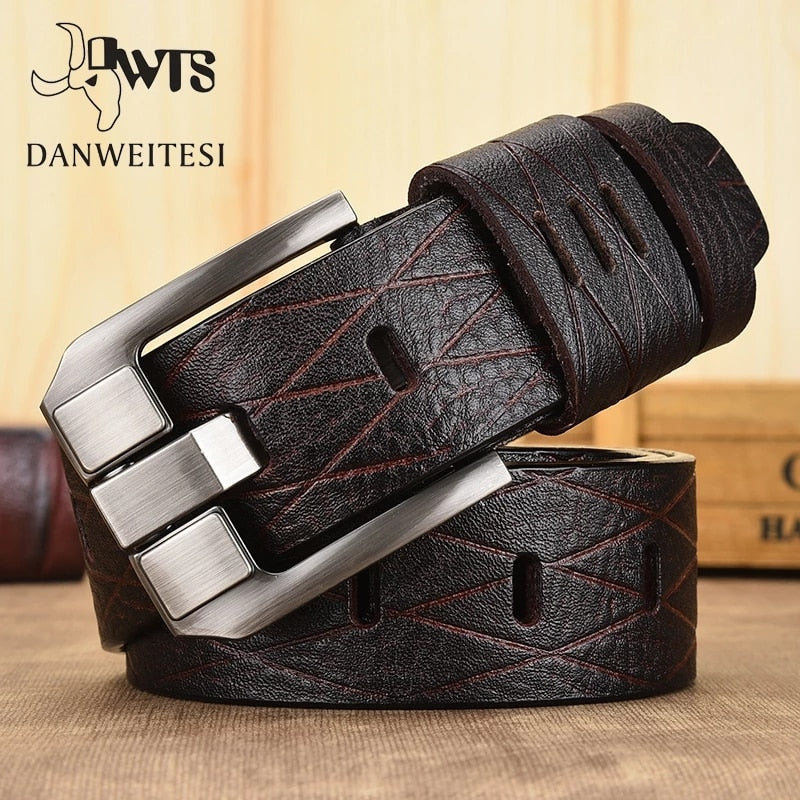 [DWTS]belt male leather belt men genuine leather strap luxury pin buckle casual men belt ancy vintage jeans high quality