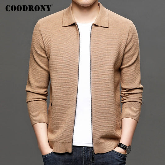 COODRONY Brand Cardigan Men Fashion Streetwear Sweater Coat Men Autumn Winter New Arrival Thick Warm Wool Cardigans Pocket C1197