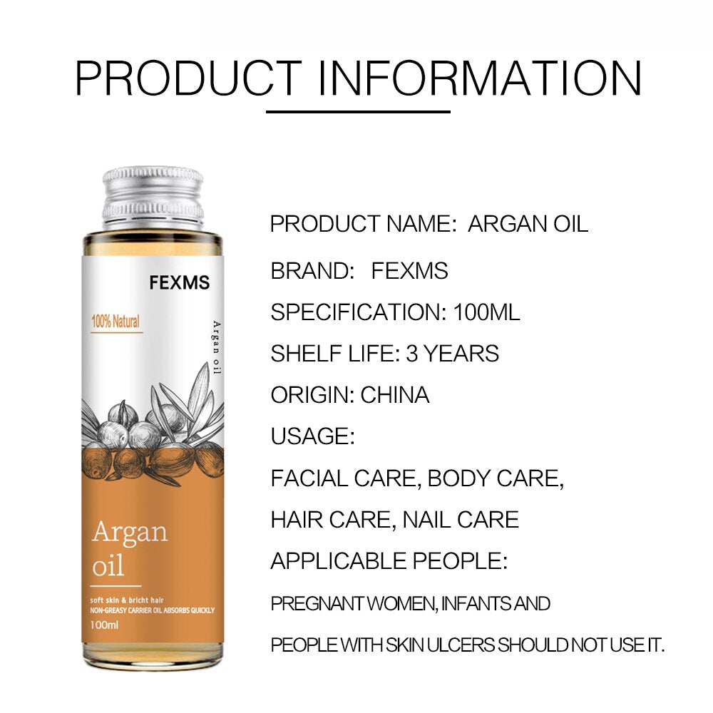 Organic  Argan Oil  100% Pure Cold Pressed Virgin Premium Grade For Dry &amp; Damaged Skin, Hair, Face, Body, Scalp &amp; Nails