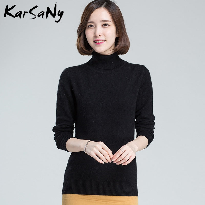 Turtleneck Sweater Women Winter Wool Long Sleeve Women&#39;s Cashmere Sweater Women Pull Femme Knit Pullover Womens Sweaters 2021