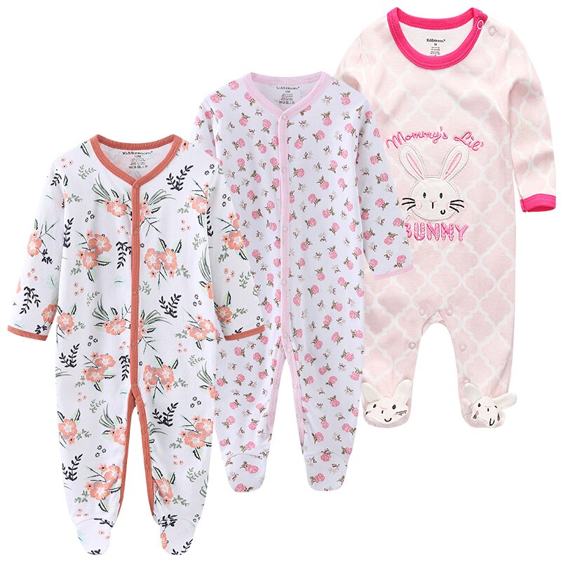 Baby Clothes 3Pcs/set Cotton Newborn Boy Girl Romper 2021 Long Sleeve Infantil Clothing Spring Animal Baby Pajama roupas de bebe