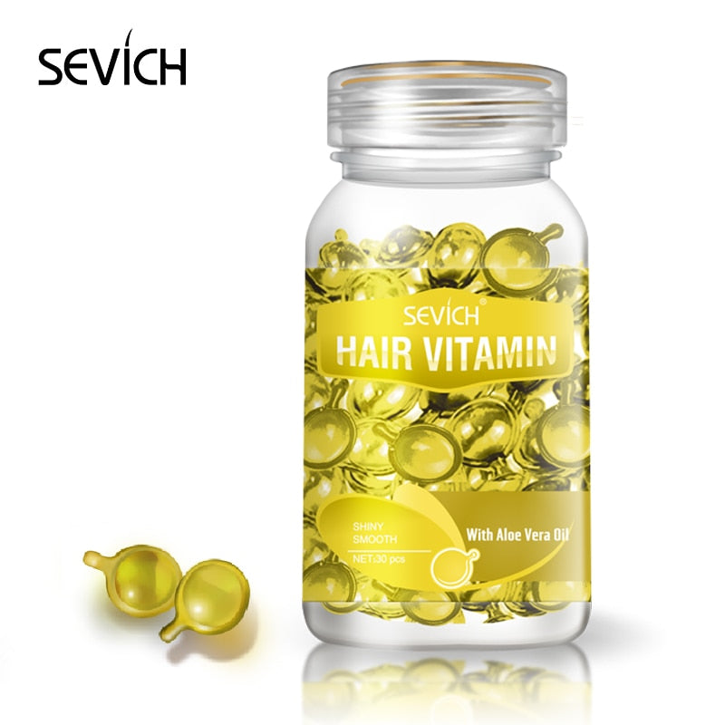 Sevich Smooth Silky Hair Vitamin Capsule Keratin Complex Oil Hair Care Repair Damaged Hair Serum Anti-Loss Moroccan Hair Oil