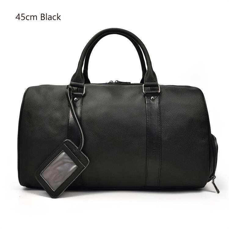 MAHEU Natural Cow Skin Travel Bags Waterproof Men&#39;s Leather Overnight Bags Hand Luggage Men Male Weekend Bag Business Man 55cm