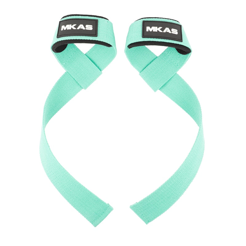 MKAS Weight lifting Wrist Straps Fitness Bodybuilding Training Gym lifting straps with Non Slip Flex Gel Grip