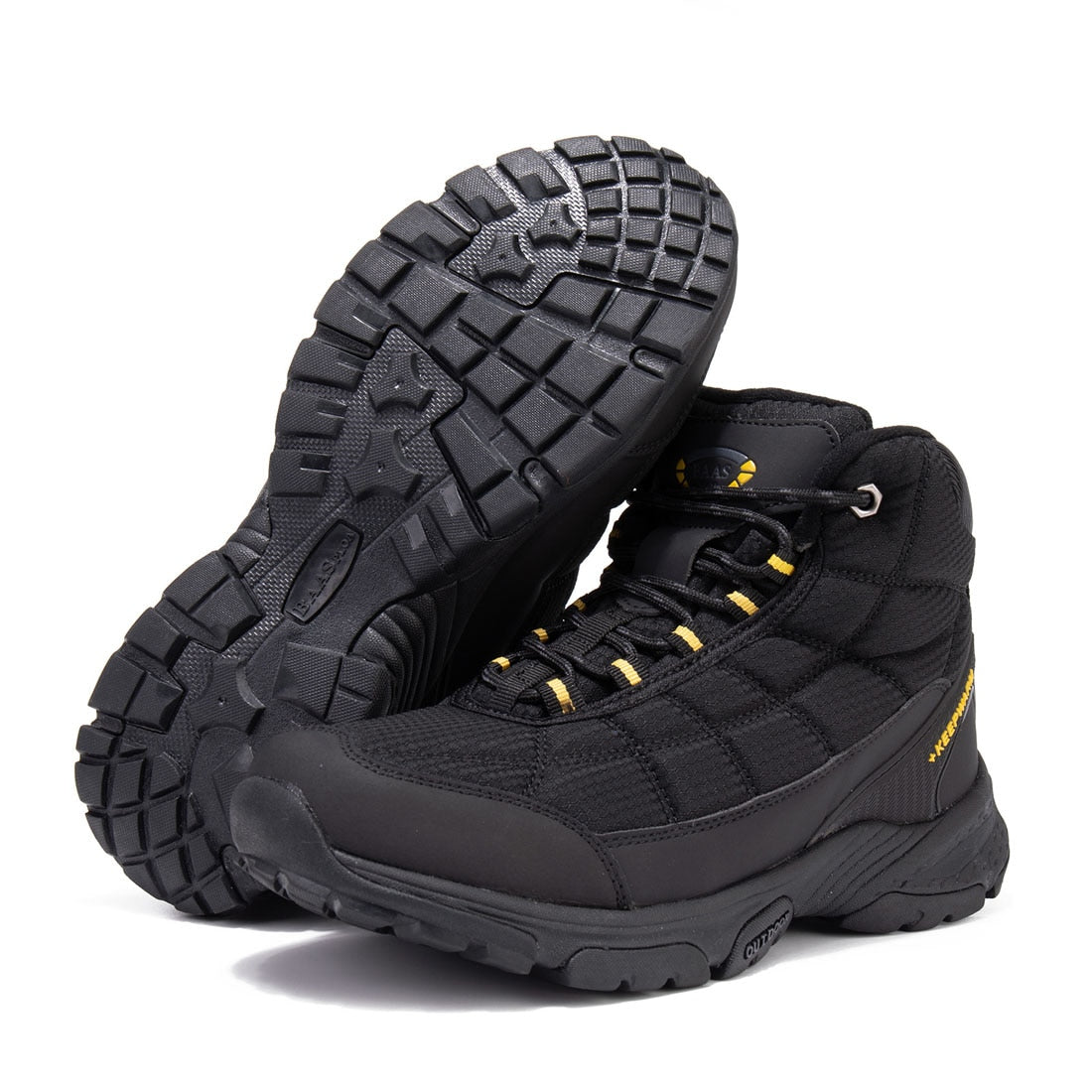 Baasploa Men Outdoor Shoes Waterproof Spring Warm Shoe Non-Slip Hiking Camping Safety Sneakers Casual Boots Walking Shoes Man