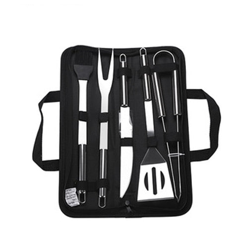 Stainless Steel BBQ Tools Set Barbecue Grilling Utensil Accessories Camping Outdoor Cooking Tools Kit BBQ Utensils