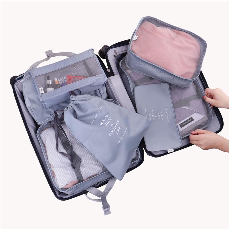 8/6/1 pieces Set Travel Organizer Storage Bags Suitcase Packing Set Storage Cases Portable Luggage Organizer Clothe Shoe Pouch