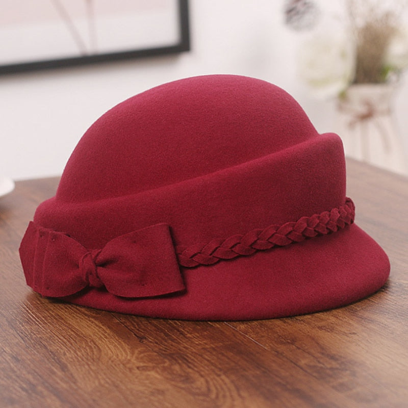 100% wool beret winter berets women winter felt beret Floral Women Felt French Beret Beanie fedora hat Beanie Winter Flower