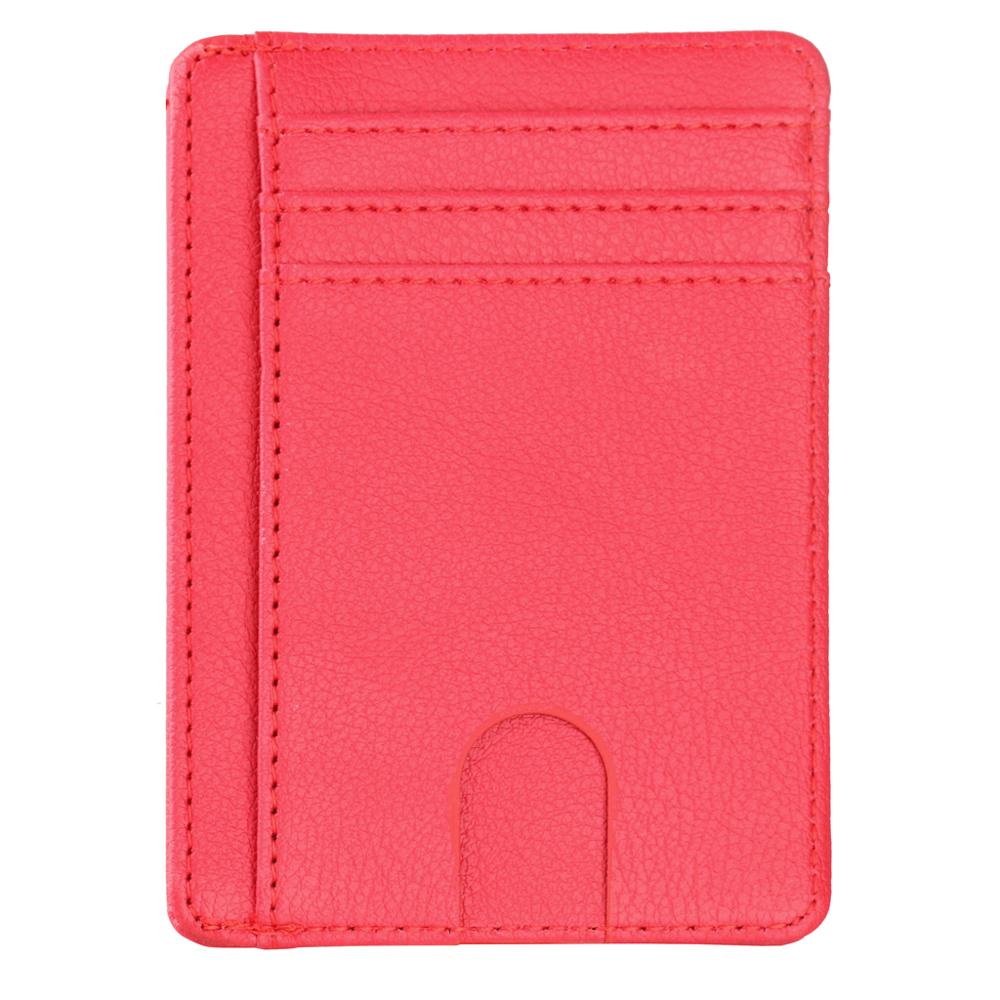 THINKTHENDO Slim RFID Blocking Leather Wallet Credit ID Card Holder Purse Money Case for Men Women 2020 Fashion Bag 11.5x8x0.5cm