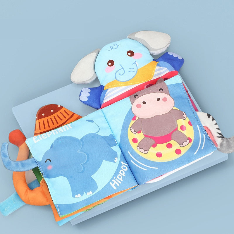 Hand Puppet Fabric Books Newborn Baby Educational Cloth Book Kids Early Learning Develop Cognize Reading Puzzle Book Toys игрушк