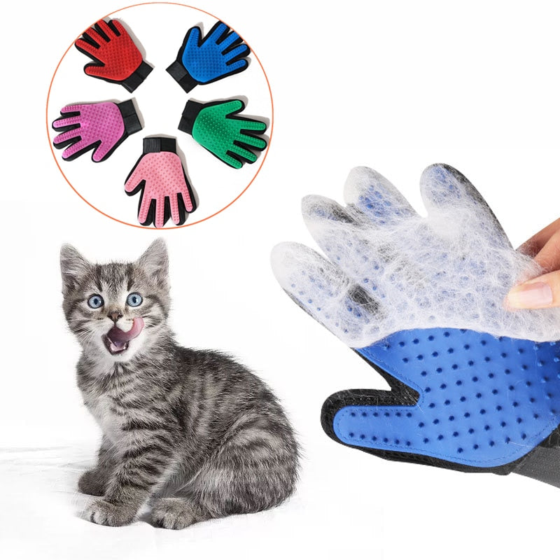 Pet Glove Cat Grooming Glove Cat Hair Deshedding Brush Remover Brush For Animal Gloves Dog Comb for Cats Bath Clean Massage Hair