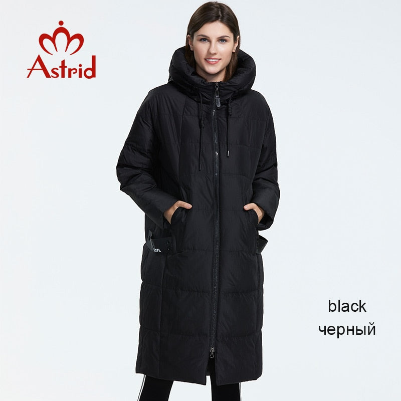 Astrid 2022 Winter new arrival down jacket women loose clothing outerwear quality with a hood fashion style winter coat AR-7038