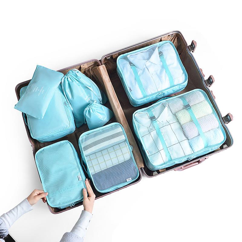 8/6/1 pieces Set Travel Organizer Storage Bags Suitcase Packing Set Storage Cases Portable Luggage Organizer Clothe Shoe Pouch