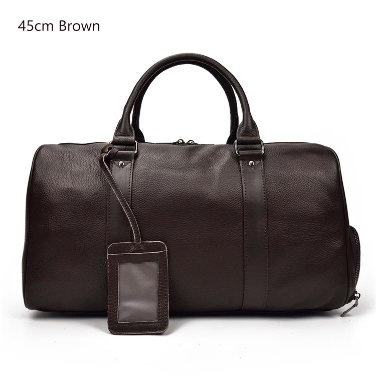 MAHEU Natural Cow Skin Travel Bags Waterproof Men&#39;s Leather Overnight Bags Hand Luggage Men Male Weekend Bag Business Man 55cm