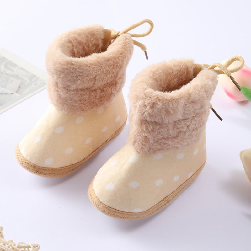 Newborn Toddler Warm Boots Winter First Walkers baby Girls Boys Shoes Soft Sole Fur Snow Booties for 0-18M Footwear Boots