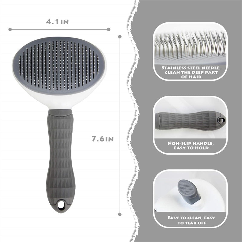 Pet Dog Hair Brush Cat Comb Grooming And Care Cat Brush Stainless Steel Comb For Long Hair Dogs Cleaning Pets Dogs Accessories