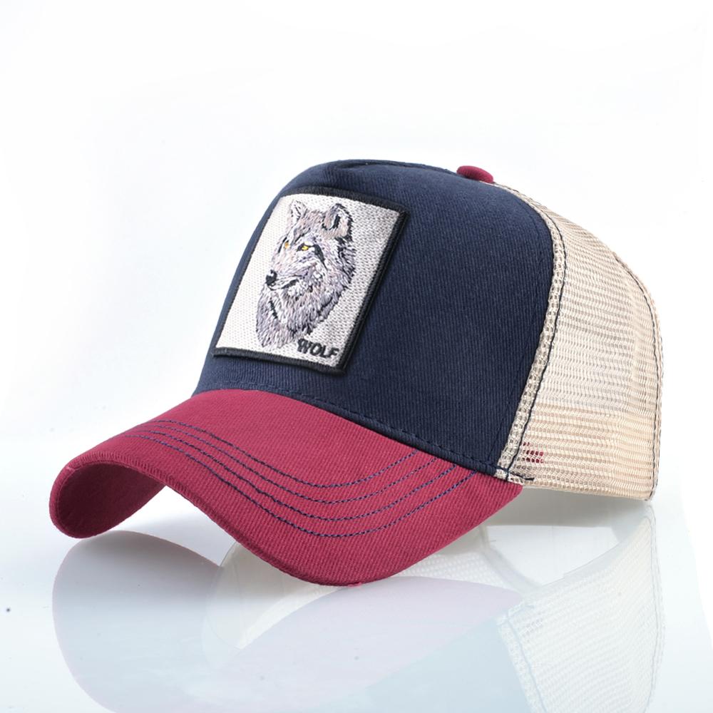 Fashion Animals Embroidery Baseball Caps Men Women Snapback Hip Hop Hat Summer Breathable Mesh Sun Gorras Unisex Streetwear Bone