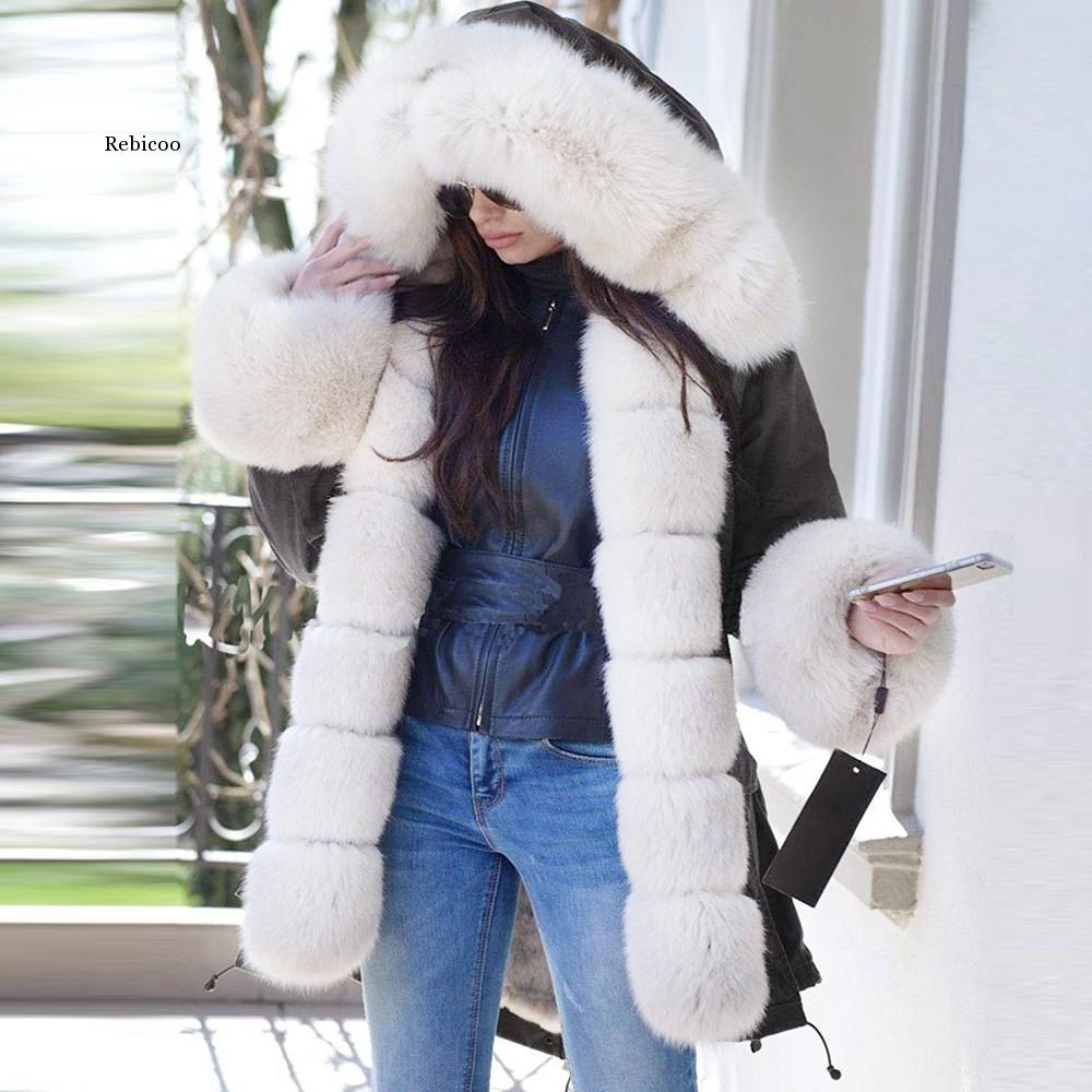 Womens Long Sleeves Faux Coat Winter Jacket Parka Hooded Fishtail Overcoat abrigos mujer invierno winter coat women