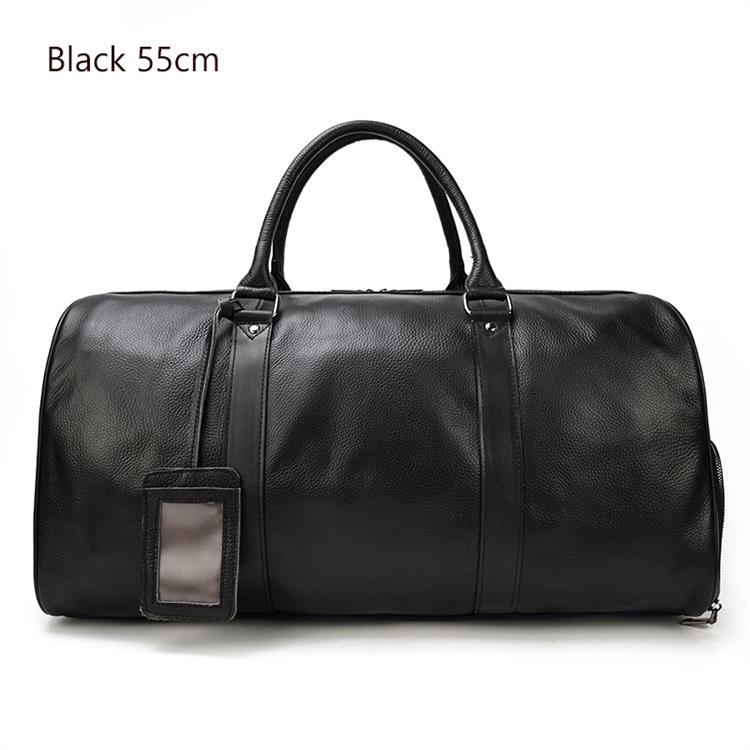 MAHEU Natural Cow Skin Travel Bags Waterproof Men&#39;s Leather Overnight Bags Hand Luggage Men Male Weekend Bag Business Man 55cm