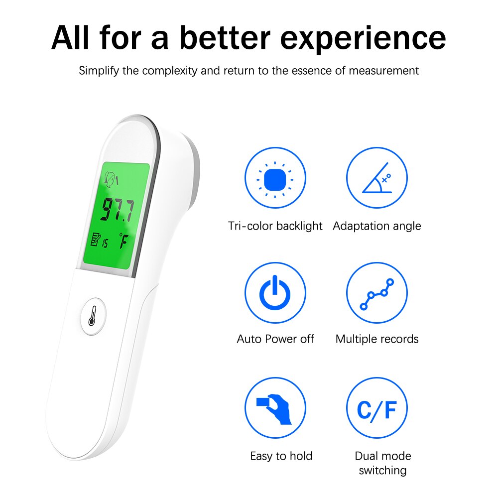 Yongrow New Infrared Digital Thermometer Non Contact Forehead Medical Baby Thermometer IR Fever Temperature Tool Termometro