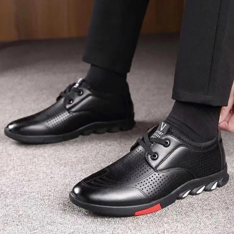 Fashion Men Leather Shoes Daily Office Sneakers Zapatos Hombre Casual Loafers Comfortable Soft Driving Walking Shoes Men Loafers