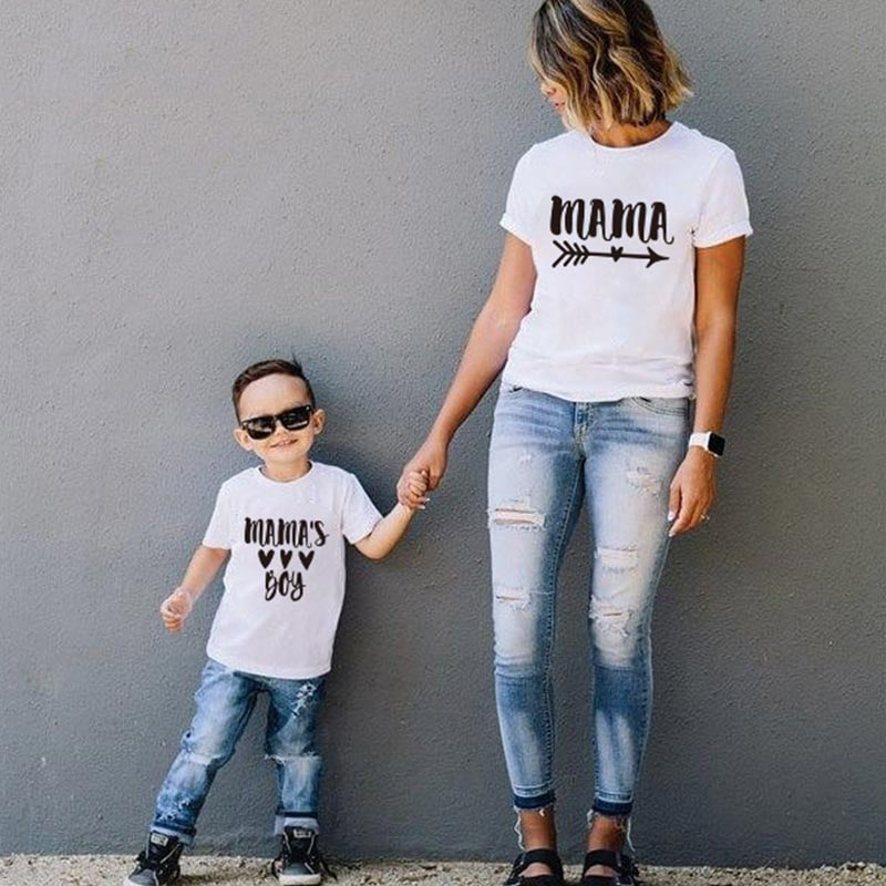 Baby boy clothes arrow mommy and me clothes tshirt Cotton baby girl clothes mother Kids&amp;Woman Funny family look matching Tshirt