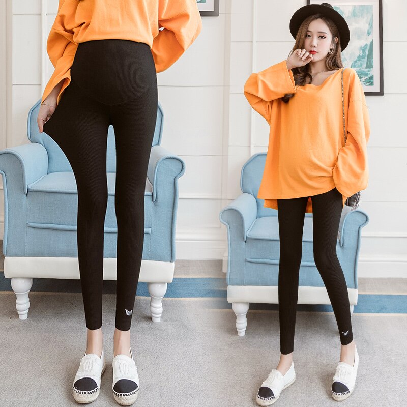 Pregnant Woman Adjustable Big Size Leggings New Maternity Pants Leggings Pregnancy Thin Soft Cotton Pants High Waist Clothes