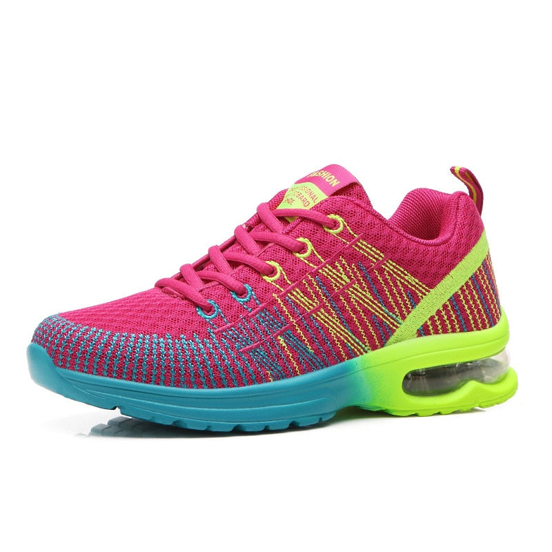 Casual Men Running Shoes Air Cushion Breathable Male Mesh Sports Shoes Women Comfortable Athletic Trainers Soft Woman Sport Shoe